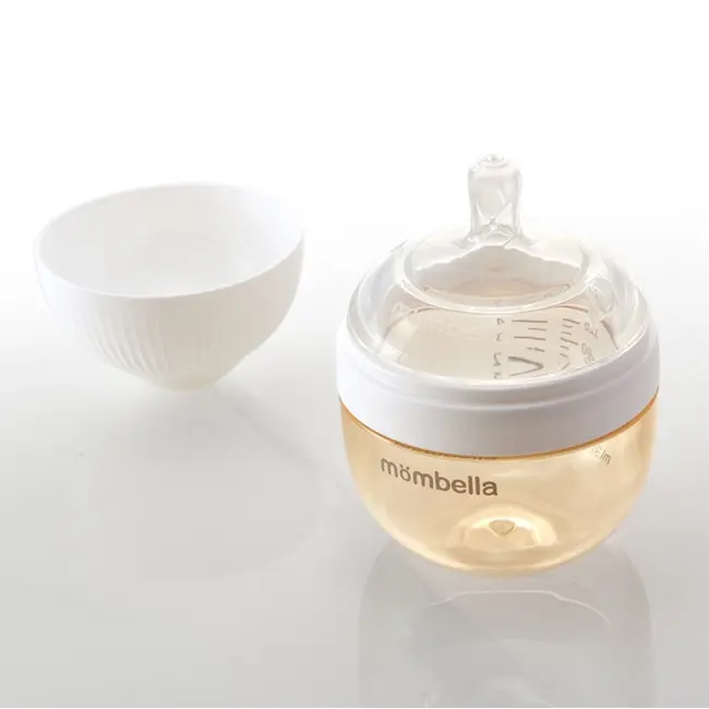 Biberon Anticolici Mombella Breast-Like, 120ml, Tetina S flux lent, PPSU, Ivory KRT8140