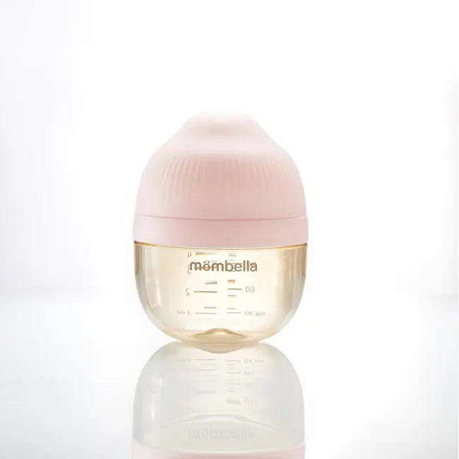 Biberon Anticolici Mombella Breast-Like, 120ml, Tetina S flux lent, PPSU, Old Roze KRT8142