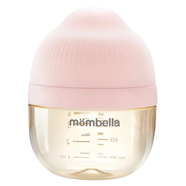 Biberon Anticolici Mombella Breast-Like, 120ml, Tetina S flux lent, PPSU, Old Roze KRT8142
