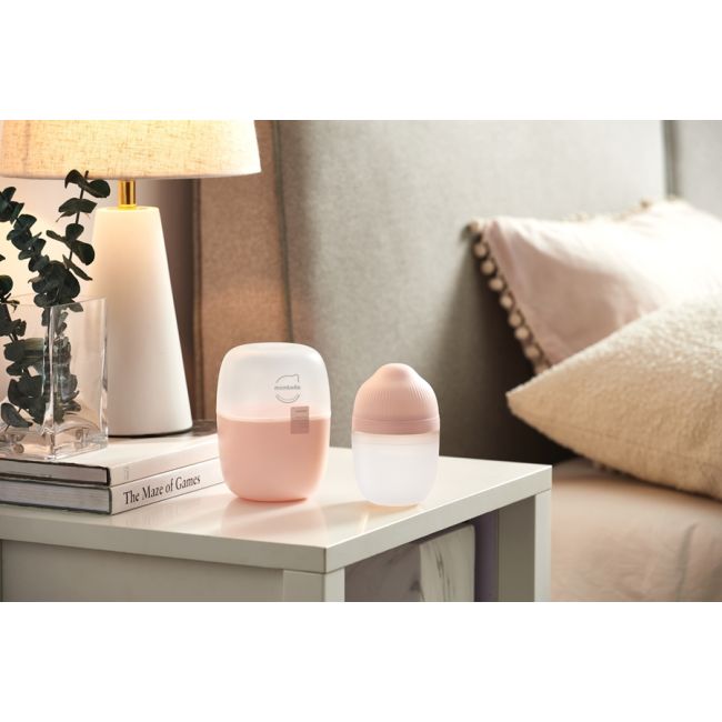 Biberon Anticolici Mombella Breast-Like, 210ml, Tetina M flux mediu, 100% Silicon, Old Roze KRT8139