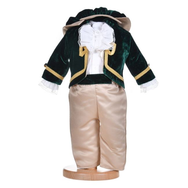 Costumas botez baiat, Micul Print, 4 piese, Denikos® H019 NKO5868