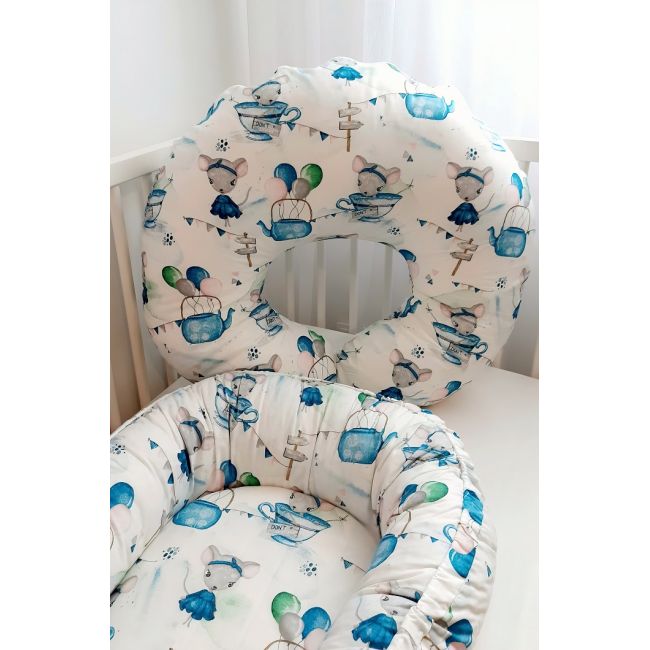 Perna pentru alaptare, 100% Bumbac, 60X60 cm, Eko - Mouse KRT133614