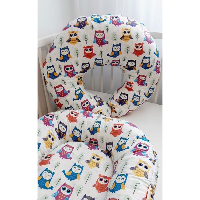 Perna pentru alaptare, 100% Bumbac, 60X60 cm, Eko - Owls KRT133577