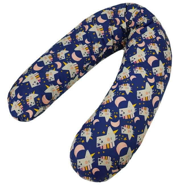 Perna pentru gravida, Fibre din silicon, 180 cm, Eko - Navy KRT133492