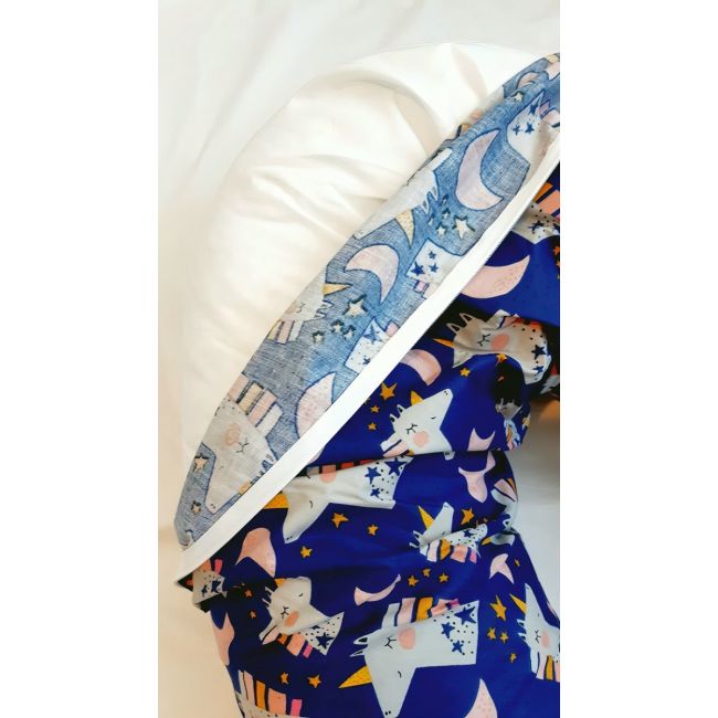 Perna pentru gravida, Fibre din silicon, 180 cm, Eko - Navy KRT133492