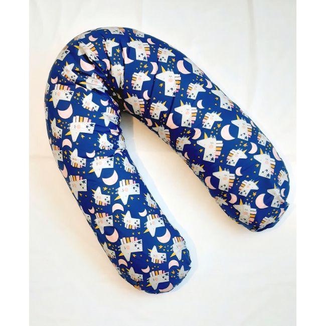 Perna pentru gravida, Fibre din silicon, 180 cm, Eko - Navy KRT133492