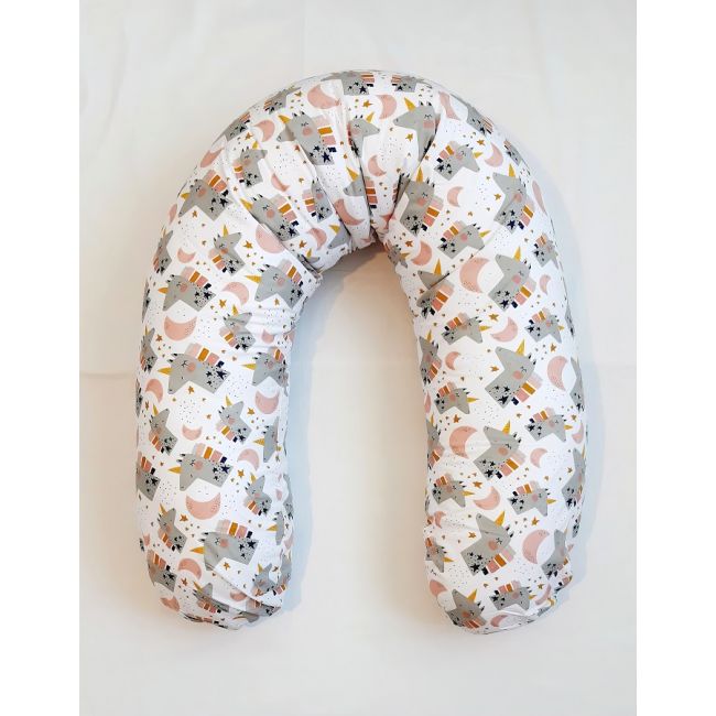 Perna pentru gravida, Fibre din silicon, 180 cm, Eko - Pink KRT133485