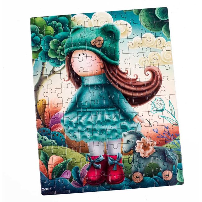 Puzzle Little doll with a horse, 23x30 cm, 120 piese De.tail DT100-03 BBJDT100-03_Initiala