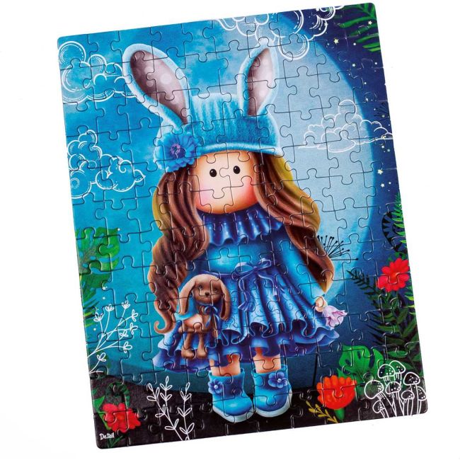 Puzzle Pretty doll in the moonlight, 23x30 cm, 120 piese De.tail DT100-02 BBJDT100-02_Initiala