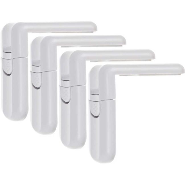 Set 4 sisteme de siguranta pentru sertare si dulapuri, 7.5x4 cm Malatec MY6832 BBJMY6832_Alb