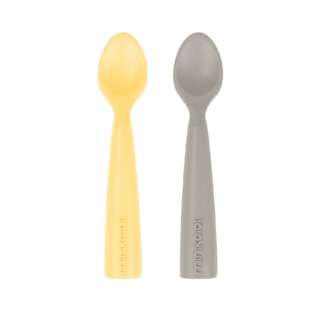 Set Lingurite Minikoioi, 100% Premium Silicon – Mellow Yellow / Powder Grey KRT101070015