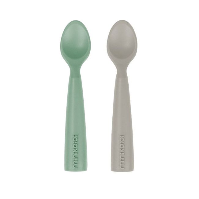 Set Lingurite Minikoioi, 100% Premium Silicon – River Green / Powder Grey KRT101140021