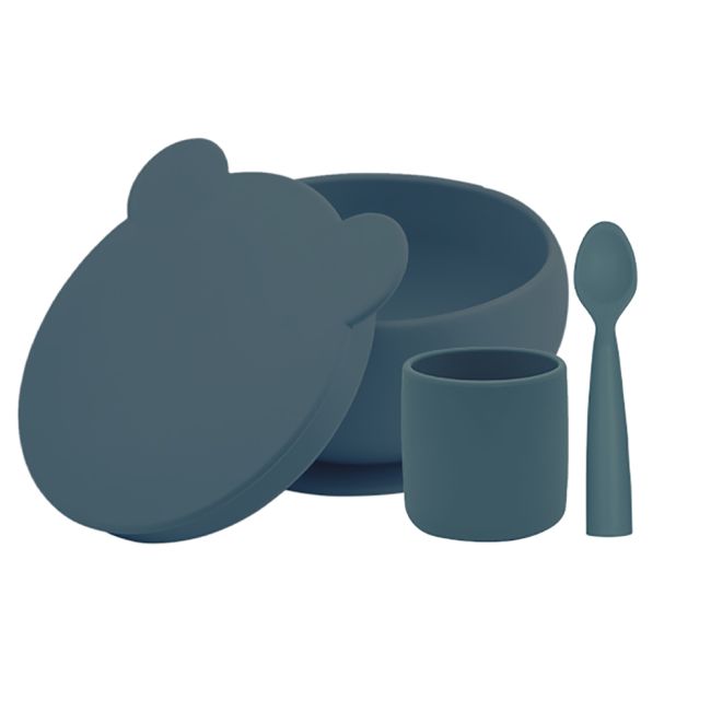 Set de hranire BWL I Minikoioi, 100% Premium Silicone – Deep Blue KRT101070060