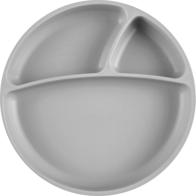 Set de hranire BWL II Minikoioi, 100% Premium Silicone – Powder Grey KRT101070017