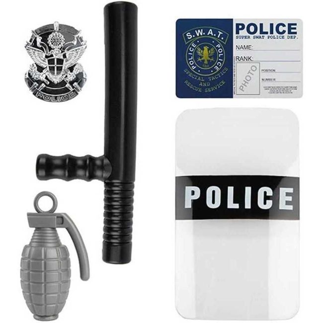 Set politie 10 piese cu vesta, pistol si catuse Toi-Toys TT32648A BBJTT32648A_Initiala