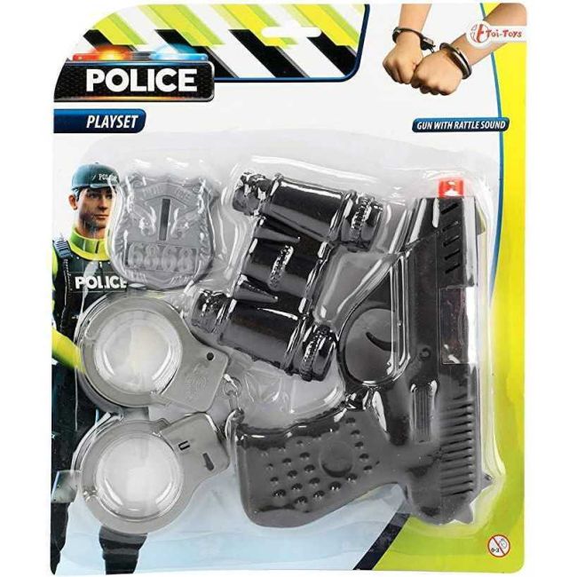 Set politie SWAT 4 piese cu pistol si catuse Toi-Toys TT14150A BBJTT14150A_Initiala