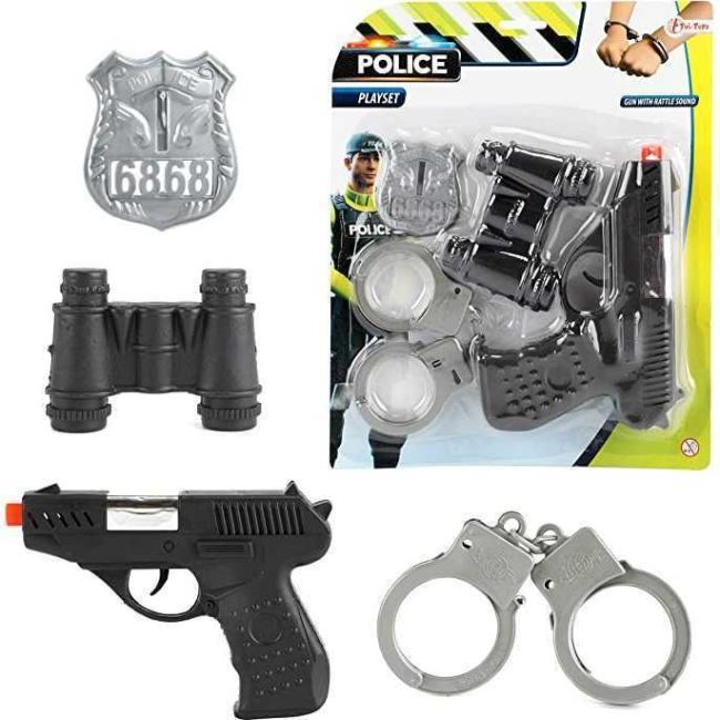 Set politie SWAT 4 piese cu pistol si catuse Toi-Toys TT14150A BBJTT14150A_Initiala
