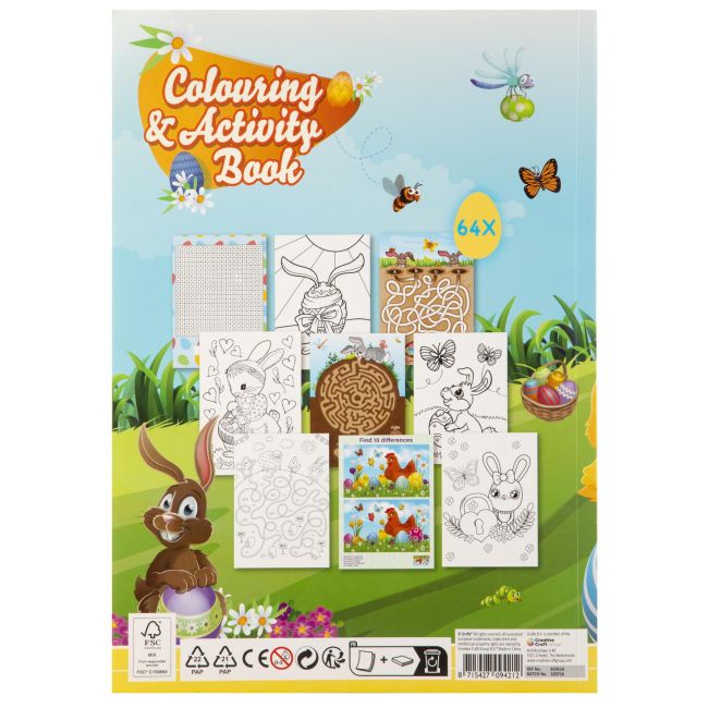 Carte de colorat si activitati distractive - paste fericit