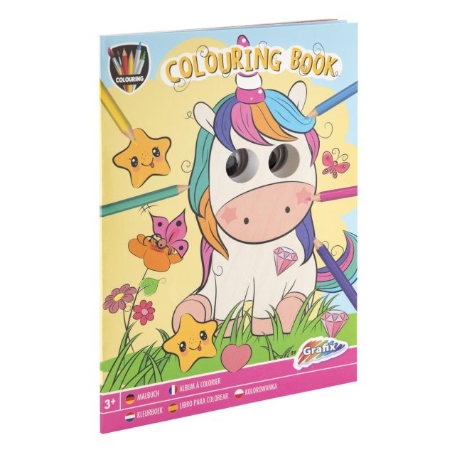 Carte de colorat cu ochisori (roz)