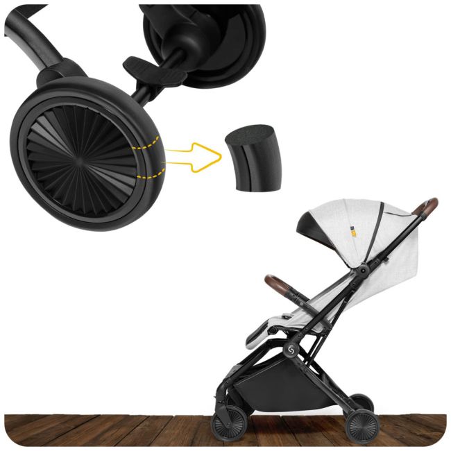 Carucior sport pliabil Skiddou Espoo Normandic Dream, ultracompact pentru calatorii, Gri JEMsk_2020013
