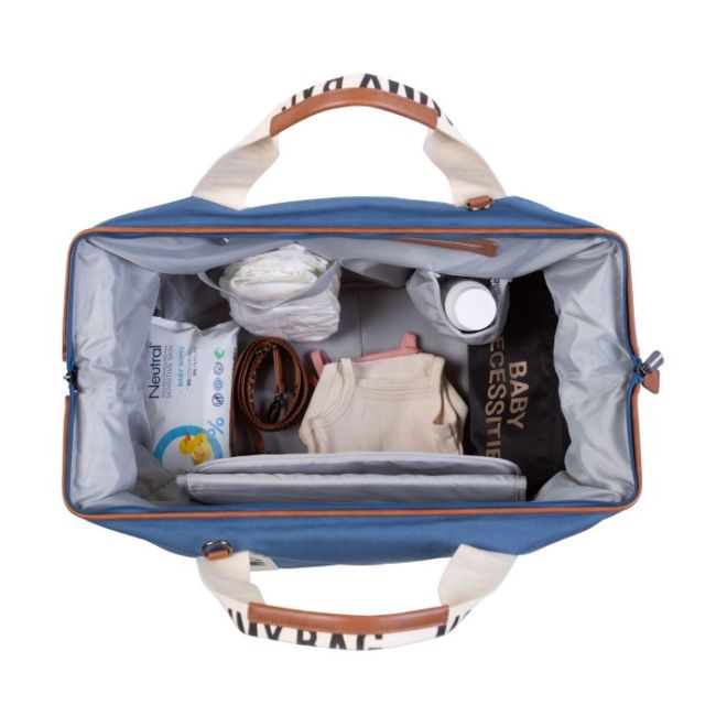Geanta de infasat Childhome Mommy Bag Signature Indigo ERFCH-CWMBBSCIN