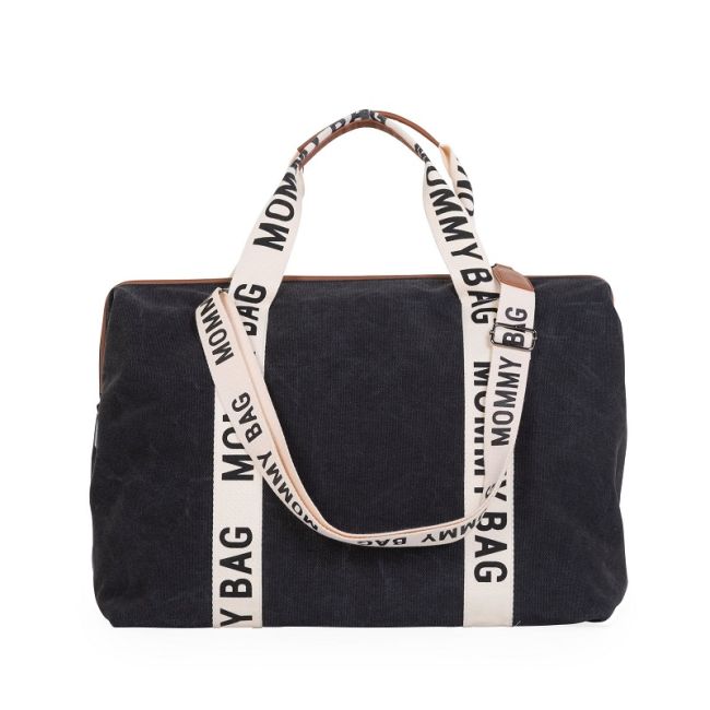 Geanta de infasat Childhome Mommy Bag Signature Negru ERFCH-CWMBBSCBL