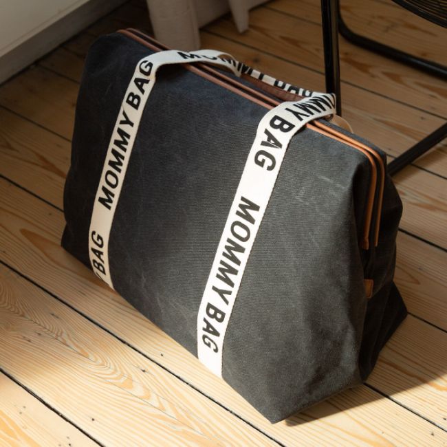 Geanta de infasat Childhome Mommy Bag Signature Negru ERFCH-CWMBBSCBL