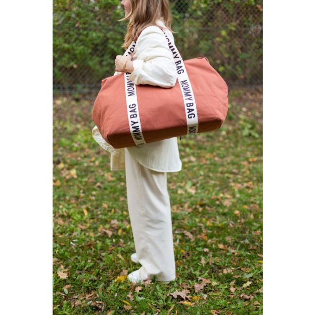 Geanta de infasat Childhome Mommy Bag Signature Ruginiu ERFCH-CWMBBSCRU