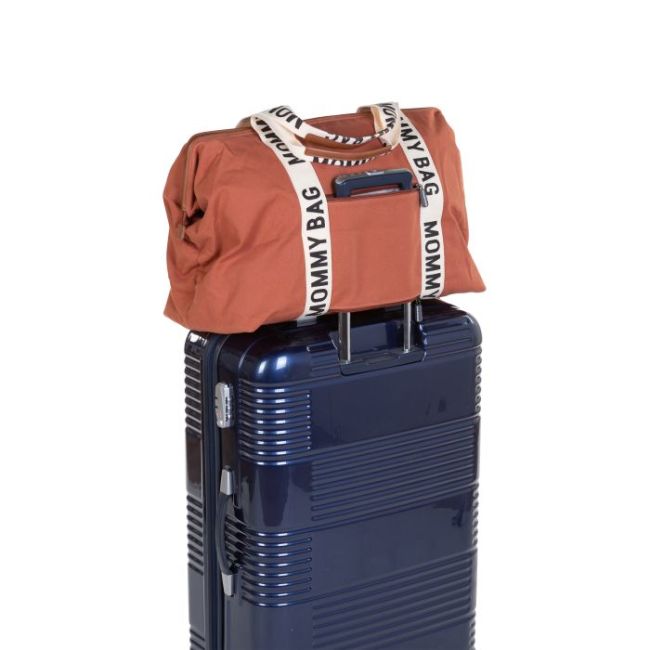 Geanta de infasat Childhome Mommy Bag Signature Ruginiu ERFCH-CWMBBSCRU