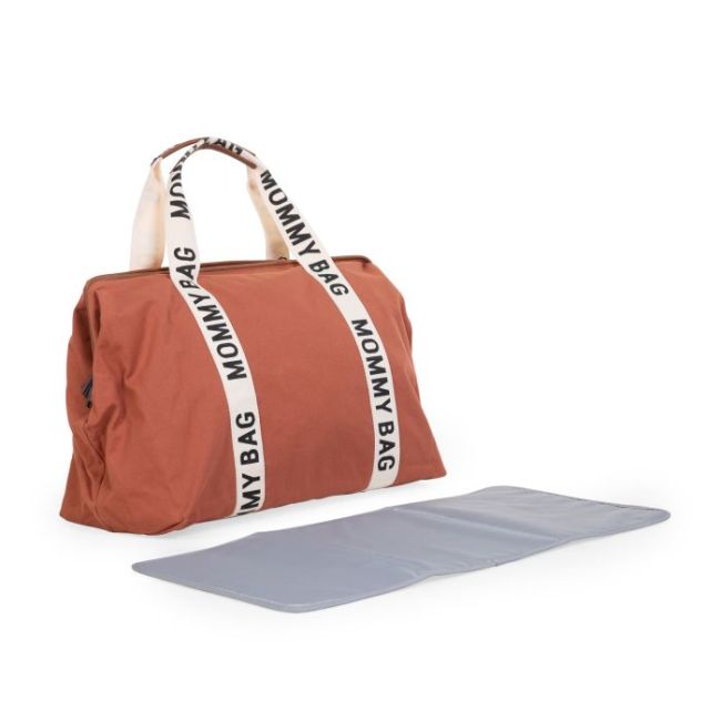 Geanta de infasat Childhome Mommy Bag Signature Ruginiu ERFCH-CWMBBSCRU