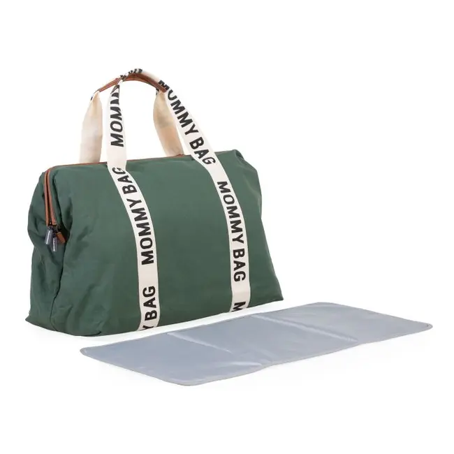Geanta de infasat Childhome Mommy Bag Signature Verde ERFCH-CWMBBSCGR