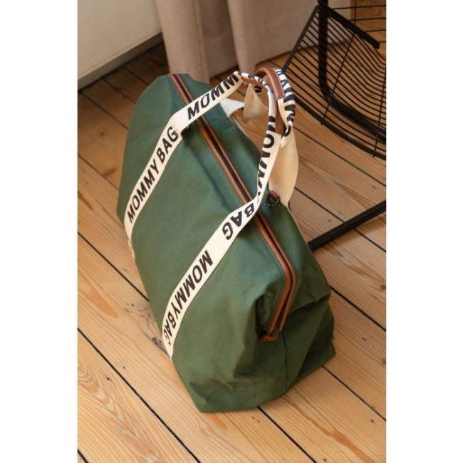 Geanta de infasat Childhome Mommy Bag Signature Verde ERFCH-CWMBBSCGR
