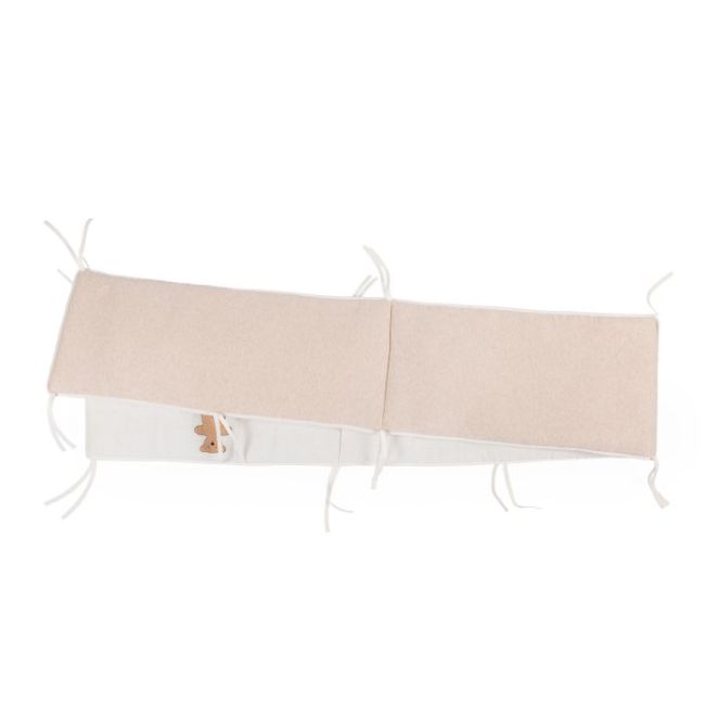Protectie patut Childhome 35x340 cm, Jerse/Muselina Teddy ERFCH-CCPPJMTB