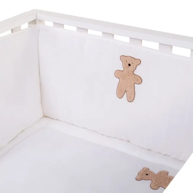 Protectie patut Childhome 35x340 cm, Jerse/Muselina Teddy ERFCH-CCPPJMTB