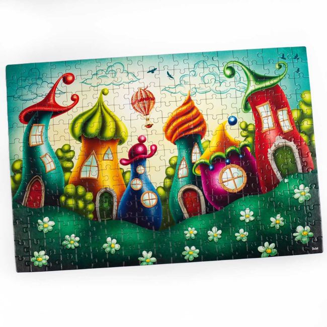 Puzzle Fairytale City, 32x47 cm, 260 piese De.tail DT200-03 BBJDT200-03_Initiala