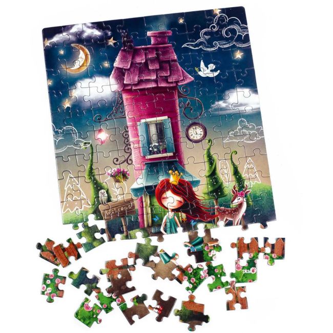 Puzzle Magic princess house, 23x30 cm, 120 piese De.tail DT100-08 BBJDT100-08_Initiala