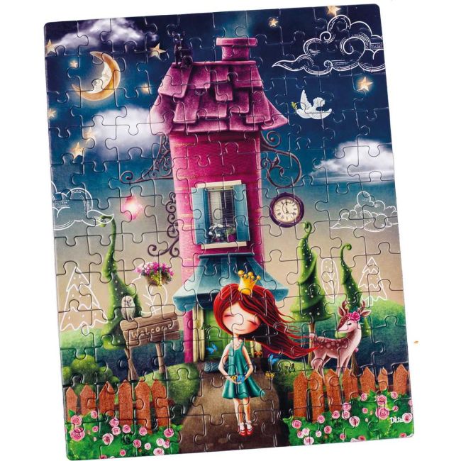 Puzzle Magic princess house, 23x30 cm, 120 piese De.tail DT100-08 BBJDT100-08_Initiala