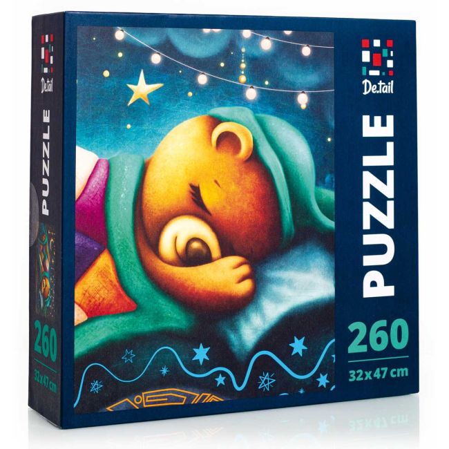 Puzzle Sleeping bear, 32x47 cm, 260 piese De.tail DT200-01 BBJDT200-01_Initiala