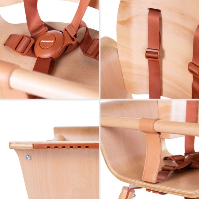 Scaun de masa Childhome Evowood Natural/Ruginiu ERFCH-EVOWOOD