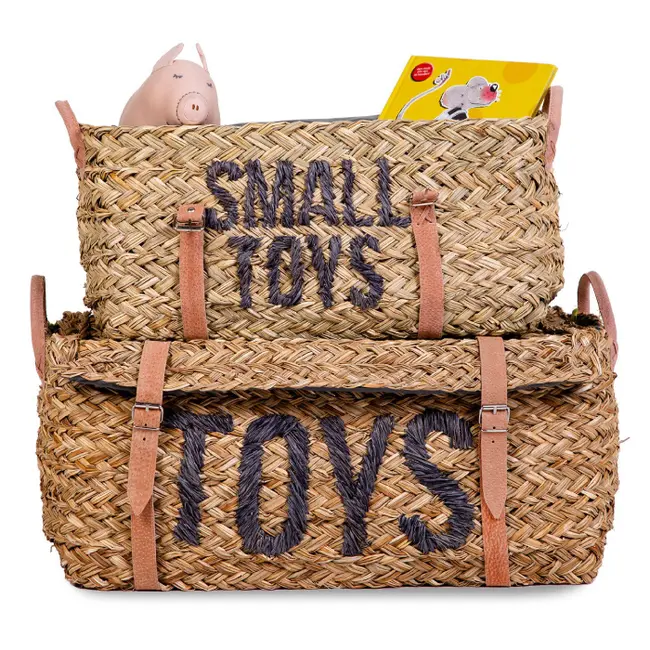 Set 2 cosuri depozitare din ratan Childhome ERFCH-CHRBTOY
