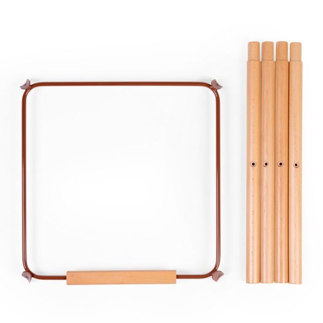 Set picioare cu suport pentru scaun de masa Childhome Evolu Natural/Ruginiu ERFCH-CHEVOFTRU