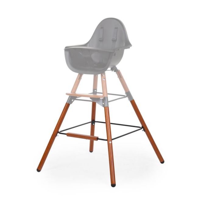 Set picioare cu suport pentru scaun de masa Childhome Evolu Nuc/Negru ERFCH-CHEVOFTFR