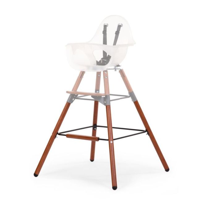 Set picioare cu suport pentru scaun de masa Childhome Evolu Nuc/Negru ERFCH-CHEVOFTFR