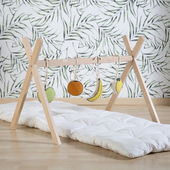 Suport pentru Cos bebe Moise Childhome si Centru de activitati, Lemn Natural ERFCH-TIPMBSN