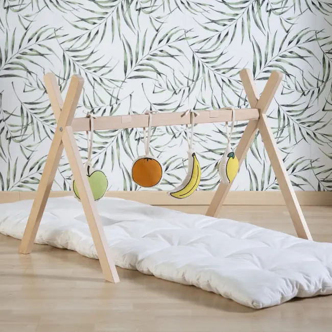 Suport pentru Cos bebe Moise Childhome si Centru de activitati, Lemn Natural ERFCH-TIPMBSN
