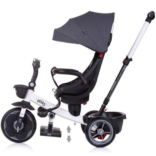 Tricicleta chipolino pegas cu sezut reversibil anthracite hubtrkpeg02201an