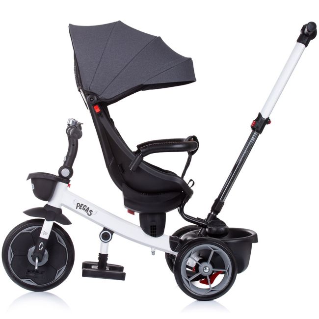 Tricicleta chipolino pegas cu sezut reversibil anthracite hubtrkpeg02201an