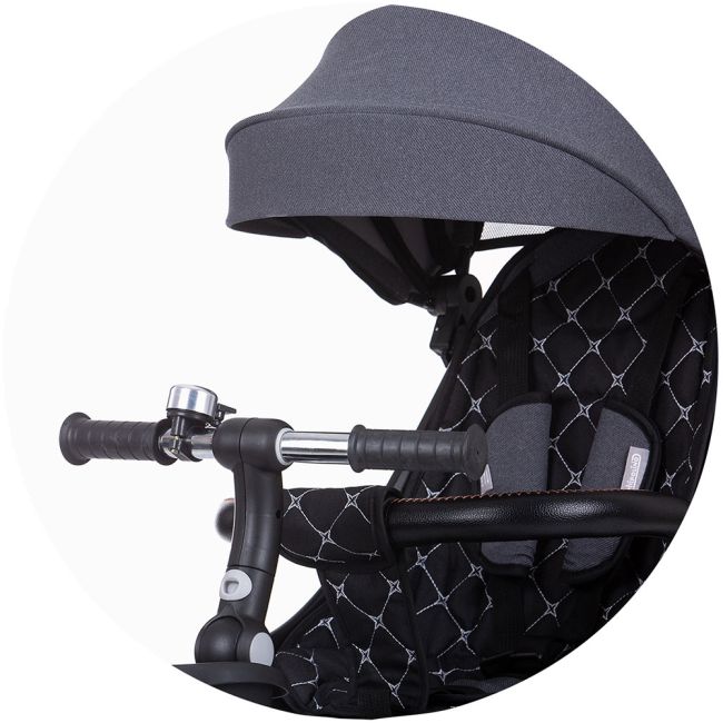Tricicleta chipolino pegas cu sezut reversibil anthracite hubtrkpeg02201an