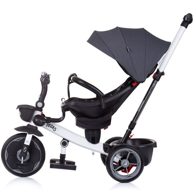 Tricicleta chipolino pegas cu sezut reversibil anthracite hubtrkpeg02201an