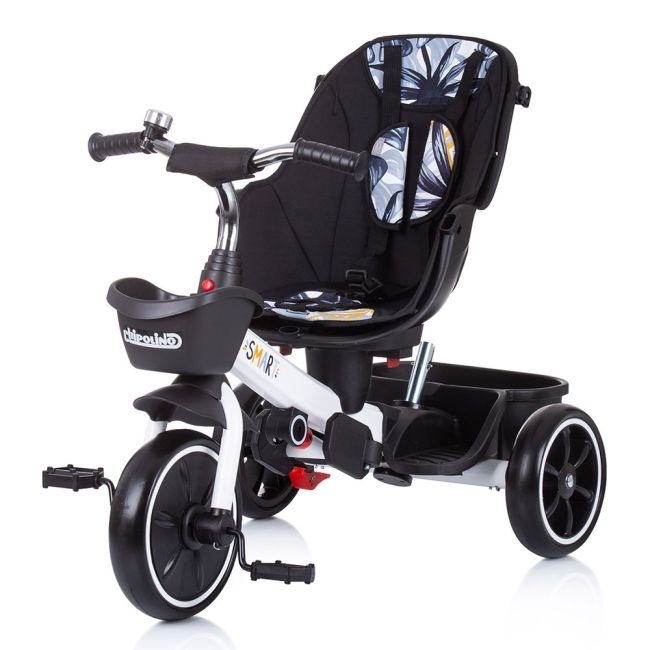 Tricicleta chipolino smart cu sezut reversibil black white hubtrksa02202bw